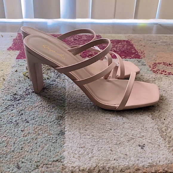 Qupid Level Up Rhinestone Strap Heels main image 0